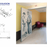 Binario T.E. Slim per Porte Traslanti Base Argento LFM cm.80-85-90-95-100 | Celegon